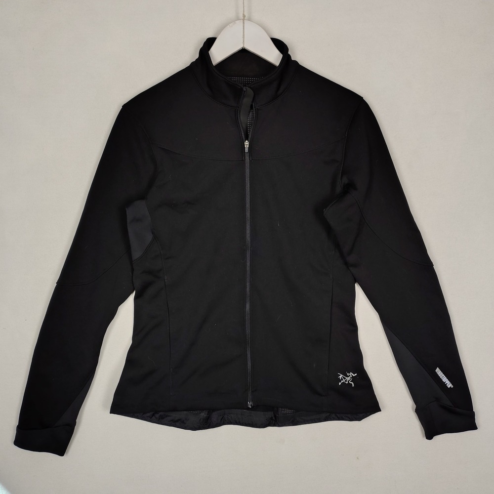 Arcteryx Womens Gore Windstopper Full Zip Softshell Jacket Black Size M CA 34438